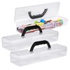 BTSKY 3 Pack Clear Plastic Painting Brush Container with Black