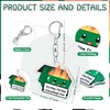 Ferreve 20 Pcs Dumpster Fire Acrylic Keychains Employee Emotional Support