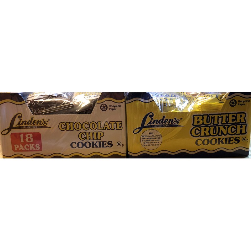 Linden's Variety Bundle, Butter Crunch + Chocolate Chip Cookies, 3