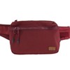 Zipper C.C Belt Bag - Color: Burgundy