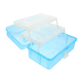 Operitacx Box Art Box Storage Container with Lid Basket Storage Boxes Baskets Cube Display Tool Base Plate Craft Table Storage Shelves Kit Tin Blue Plastic