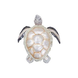 Beachcombers Mixed Metal & Capiz Turtle Wall Decor Decoration 10" x 3" x 11.5 White