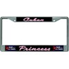 Cuban Princess Chrome License Plate Frame