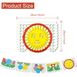 10PCS Mexican Banners for Fiesta Party, 5 Designs Mexico Theme Papel Picado Banner - Cinco De Mayo, Taco Tuesday, Dia De Los Muertos, Day of The Dead Decoration Hanging Wall Garland Home Decor