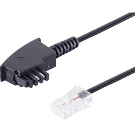 1 x 3.0 m TAE-F Plug to Western Plug 6/4 Telephone Cable for Siemens Telephones