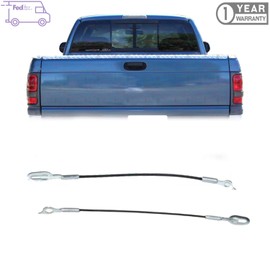 New Set of 2 Rear Tailgate Cable Left Drive + Right Passenger Side For 1994-2001 Dodge Ram 1500/1994-2002 Ram 2500 3500 Direct Replacement 55345124AB 55345125AB