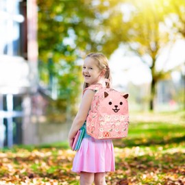 SUN EIGHT Preschool Toddler Backpack,Cute Cartoon Backpack, Kids Backpack Small School Lunch backpack Travel Bags for Girl Boy 2-5 Years(Puppy)