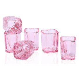 Srgeilzati Heart Shaped Shot Glasses Cute Bar Cart Accessories | Bar Cart Decor 2oz (6, Pink)