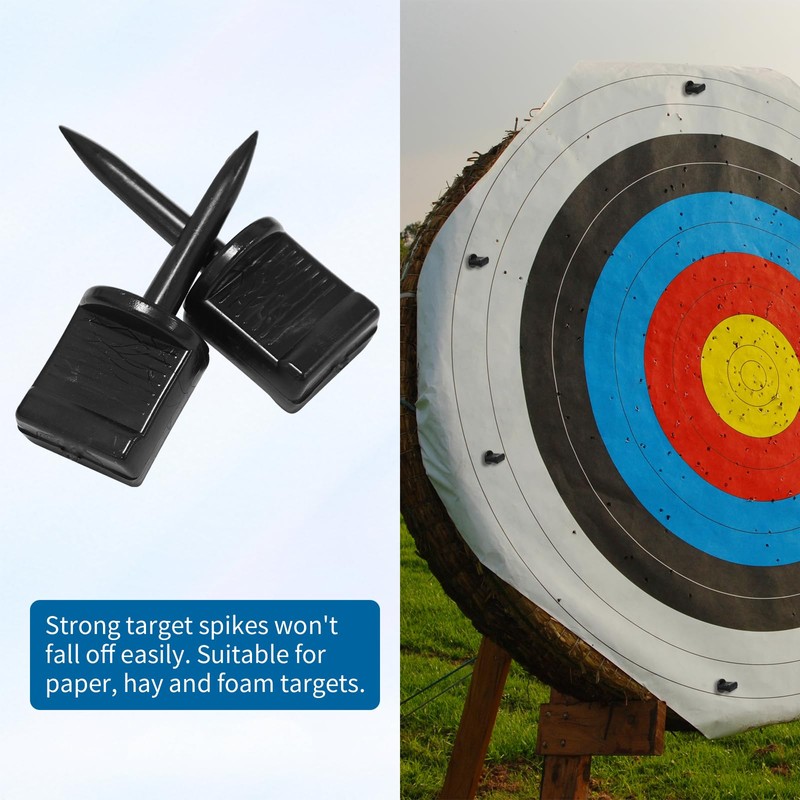 30Pcs Nylon Archery Target Pins,Reusable Black Target Nails for Paper,EVA