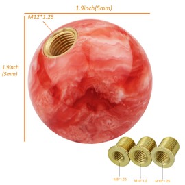 Arenbel 5 Speed Ball Shifter Knob Car Shift Handle Small Gear Lever Stick Replacement Fit Most Automatic Manual Vehicles
