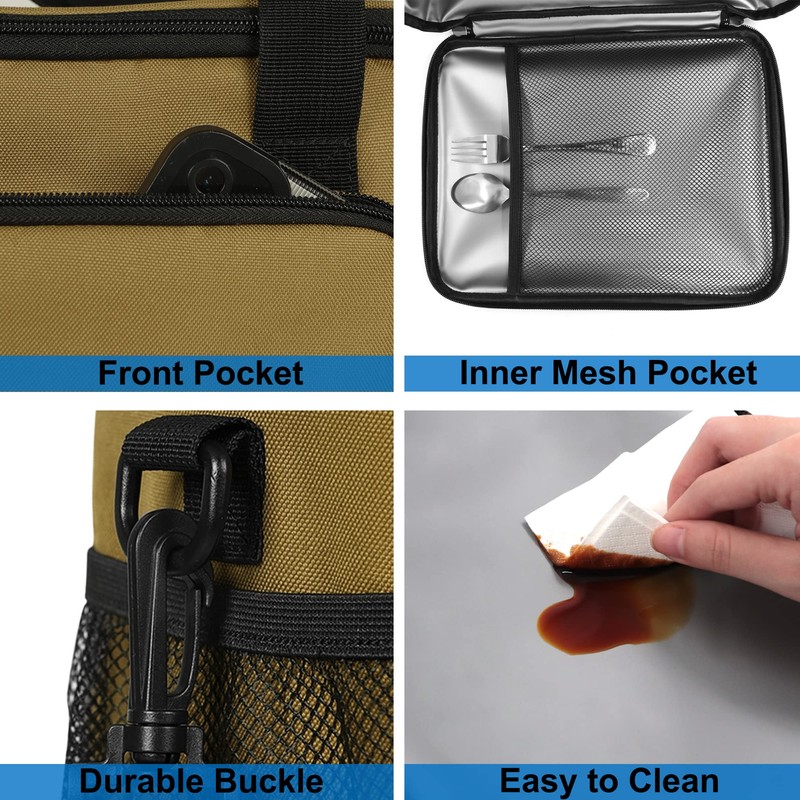 Femuar Lunch Bags for Women/Men, Insulated Bag Work Office School