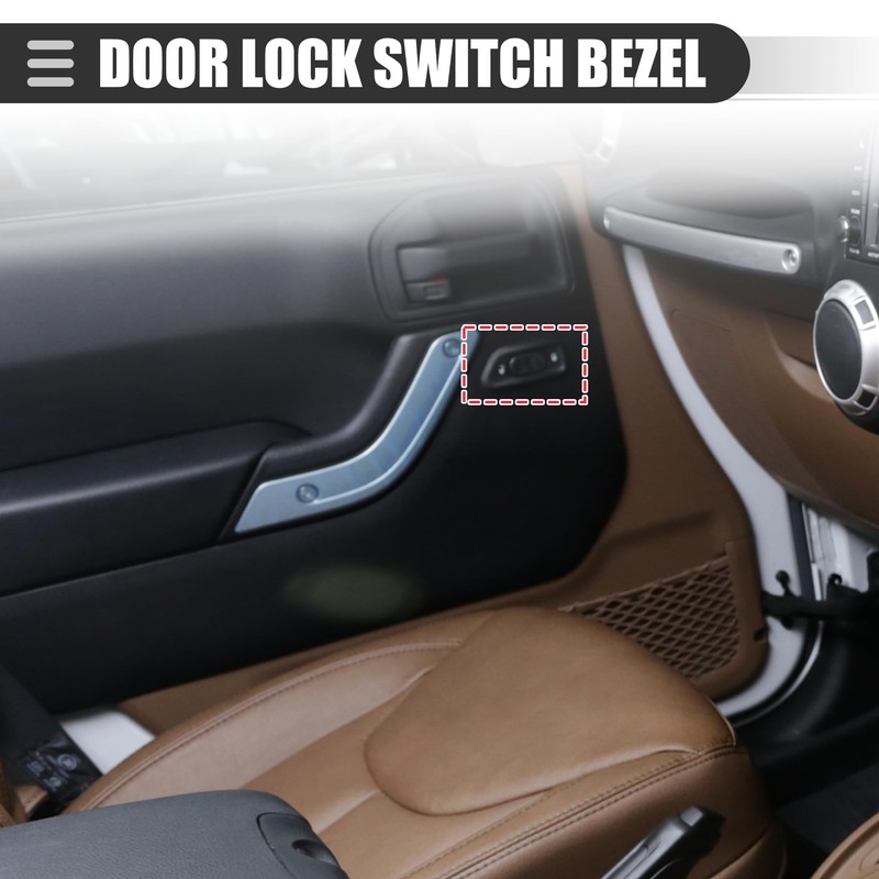 A ABSOPRO Jeep Wrangler JK 11-18 Door Switch Cover Black