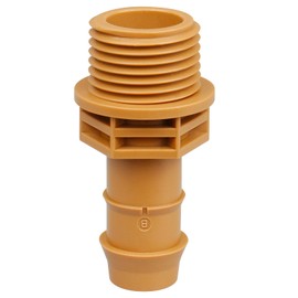 JAYEE 1/2 Inch Drip Irrigation Fittings to 1/2 Inch Male Hose Threaded Adapter, 12 Pack Drip Irrigation Universal PVC Adapter 1/2" Male Pipe Thread (MNPT) x 1/2" Barb Coupling Swing Pipe Connectors