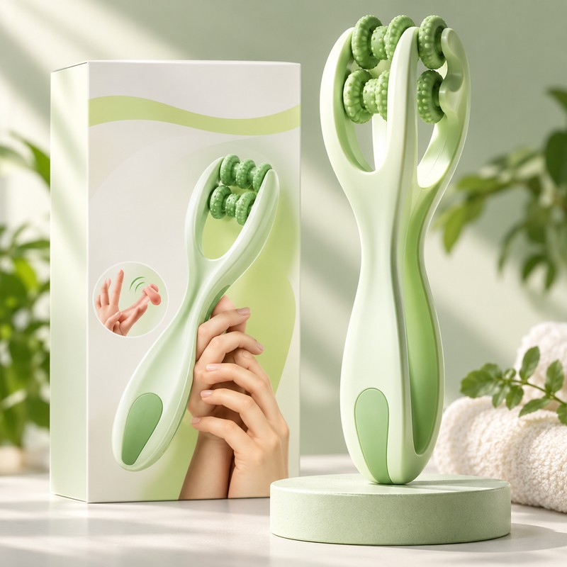 Finger Massager Dual-Row Roller Design Easy Use Relieve Finger Fatigue