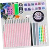 Baluue Nail Art Decoration Set 7-Piece Professional Manicure Tool Kit