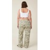 Cotton:On Women's Cargo Wide Leg Jeans Camo Print Denim Relaxed
