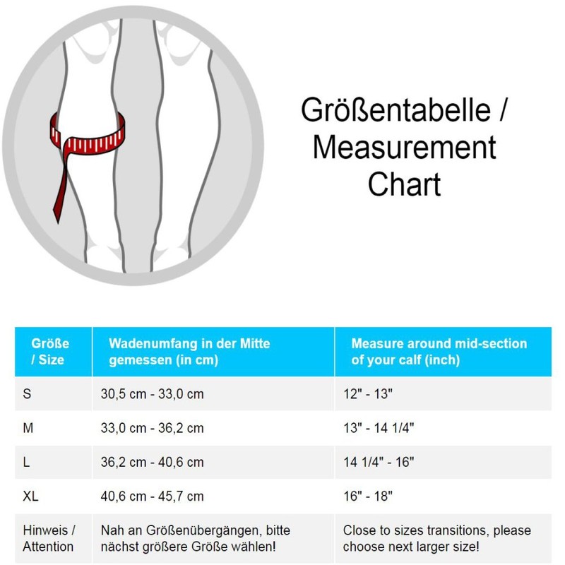 LP Support 945 Basic Wadenbandage - Kompressionsbandage, Größe:L, Farbe:natur