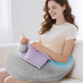 Gaming Pillow Arm Support Pillow for Bed & Sofa: Ergonomic U-Shaped Lap Pillow with Elbow Rest for Adults & Kids - Reduces Arm Pain & Fatigue During Gaming, Reading, Working & Crocheting