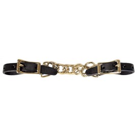 Tucker Curb Chain w/Brass Hardware Black