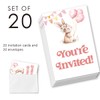 YLKJSTYS Some Bunny is One Birthday Party Invitations Pink Some