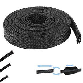 1 m Cable Hose Braided Hose Cable Protection Polyester PET Insulator Moped Motorcycle Car Moped (12 mm > 22 mm)