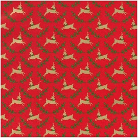 Caspari Little Reindeer Gift Wrap - One 30" x 8' Roll