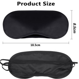 20 Pieces Eye Mask Shade Cover Blindfold, Sleep Masks with Nose Pad and Adjustable Strap for Women Men Kids,4 Layers Black,for Travel Sleep, Team Building Games, Party