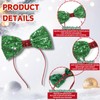 MexLuyu Christmas Headband Sequin Bow Hairband Big Bowknot Hair Hoop