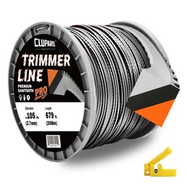 Cluparis 105 Heavy Duty Sawtooth Trimmer Line 3-Pound, 0.105" Sawtooth Weed Eater String Fits Medium & Heavy Grass & Weeds,Trimmer String Weed Wacker for Gas/Electric Grass Trimmer and Brushcutters