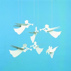 Angel Hanging Mobile - 16 Inches - High Quality Cardboard - Handmade in Denmark by Flensted