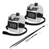 GDMINLO 2PCS Metal Hand Tally Clicker Counter, 4-Digit Number Count