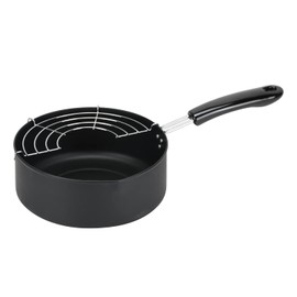 Liberty Corporation LD-294 IH Frying Pot with Oil Splash Prevention Net, Single Handed, Frying Pot, 7.9 inches (20 cm)