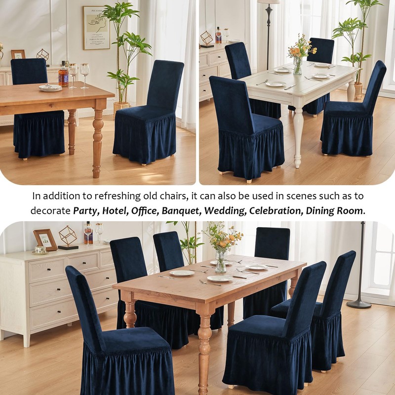 NICEEC Spandex Chair Covers for Dining Chairs Covers Set of