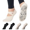 COOLMATE Barre Elastic Strap Yoga Socks for Women Non Slip