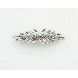 Faship Gorgeous Clear Rhinestone Crystal Flora Hair Barrette Clip