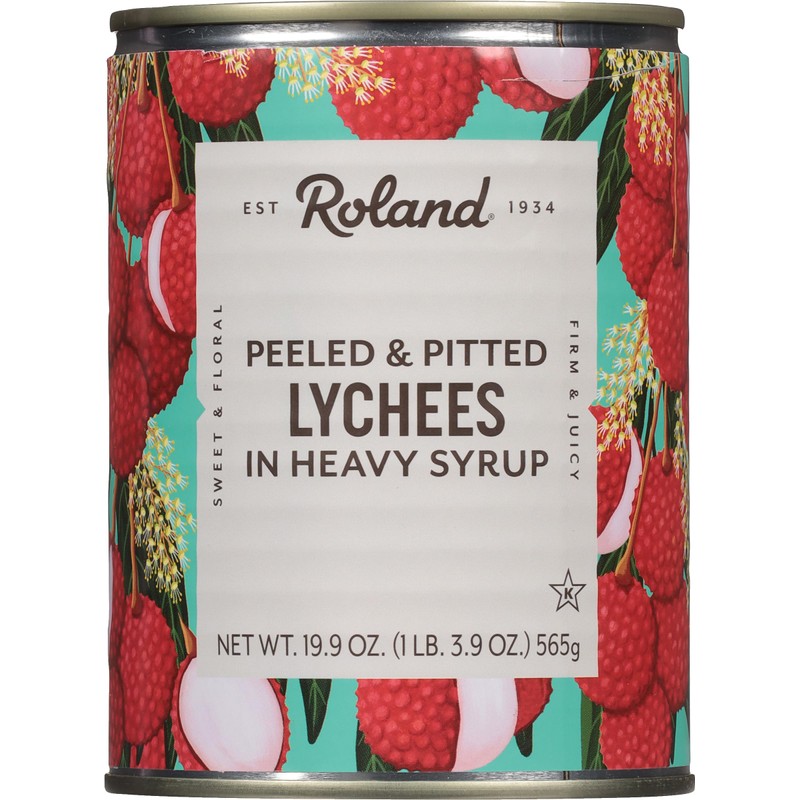 Roland Whole Lychees in Heavy Syrup (19.9 oz Cans) 2