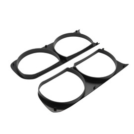 Nakkaa Pair Headlight Bezels Compatible with 2008-2014 Challenger 68051526AA Left & Right Side Headlamp Cover Trim Ring Plastic Black 68051527AA CH2511100 CH2510100