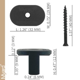 Myard Universal Hidden Deck Fastener Clips for Grooved Edges of Composite Decking Boards to Joists, 1/4" Gap Spacing, with Square Driver Bit (100-Pack)