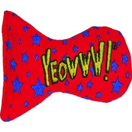 YEOWWW Stinkies Stars Cat Toy, red with blue stars