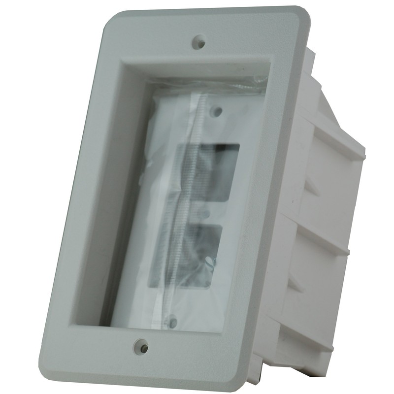 Arlington DVFR1W-1 Recessed Electrical/Outlet Mounting Box, Single Gang