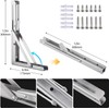Folding Shelf Brackets, Heavy Duty Stainless Steel Collapsible DIY Wall
