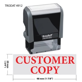 TRODAT Customer Copy - Trodat 4912 Self Inking Rubber Stamp - Dry (No Ink)