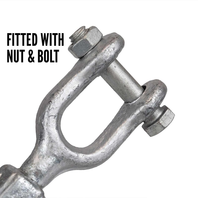 US Cargo Control Jaw and Jaw Turnbuckle, 1/2" x 9",