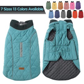 EMUST Winter Dog Coats, Dog Apparel for Cold Weather, British Style Windproof Warm Dog Jacket for Dog Coats for Winter, 7 Sizes 9 Colors