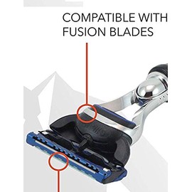 GBS - Cuchilla de afeitar de 5 hojas compatible con Fusion y Gillette5, proporciona una afeitadora limpia y cerrada profesional con cartucho de afeita