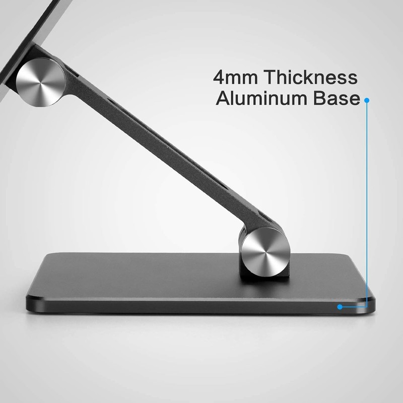 Genérico Adjustable Foldable Steel Tablet Phone Holder Dual Height and