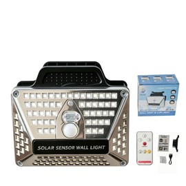 Clip on Solar Lights Outdoor Waterproof, 110 LEDs 600LM Fence Lights with Motion Sensor, 360° Wide Angle & 3 Lighting Modes, USB Powered Wall Lights for Garage, Stair, Porch and Garden (1-Pack)