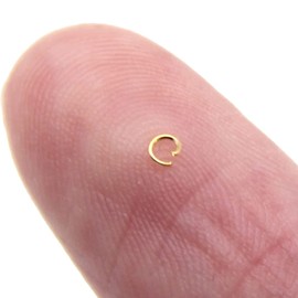 3 mm Jump Rings 18K Gold Plated Stainless Steel Open Jump Rings Small Jump Rings for Miniature Jewelry Making (Gold 3 mm)