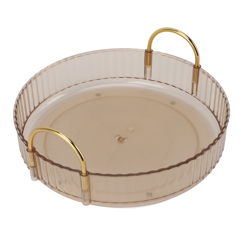 Round Storage Tray 360 Degree Rotating Waterproof Clear Desktop Organizer