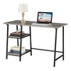 Convenience Concepts Designs2Go Trestle Wood Metal Desk, Weathered Gray/Black